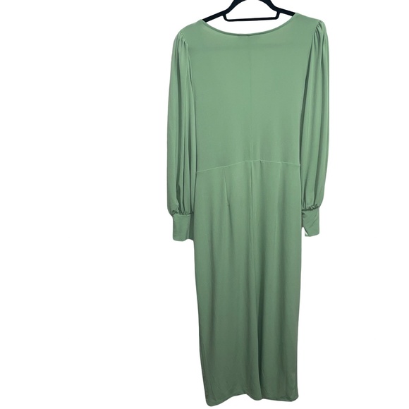 Eloquii Women's Green Long Sleeve Maxi V-Neck Cross Front W/Tie Belt Sz… - Picture 7 of 15